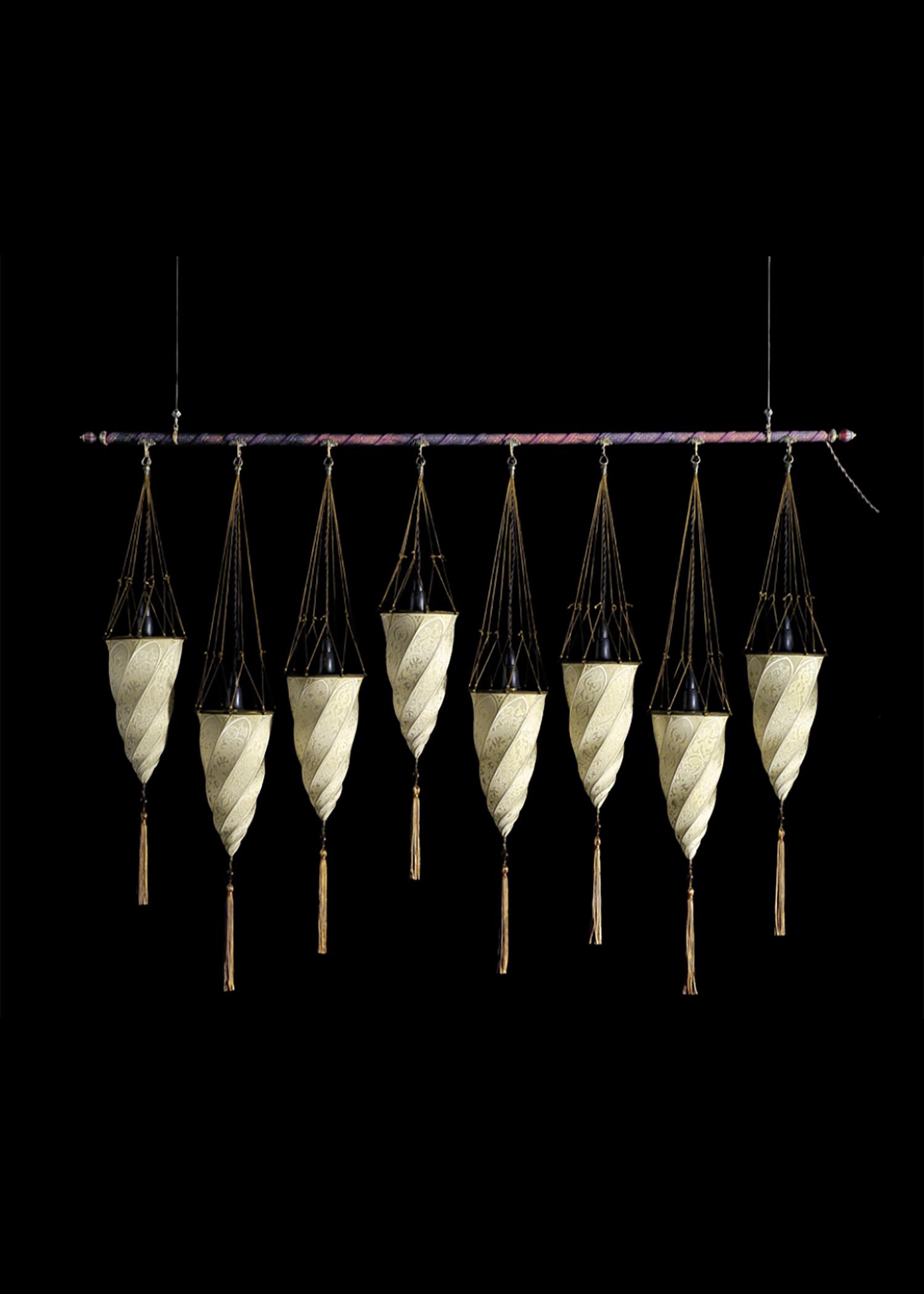 Cesendello 8 Lamp Rod (AF017-8-IV-CL)image
